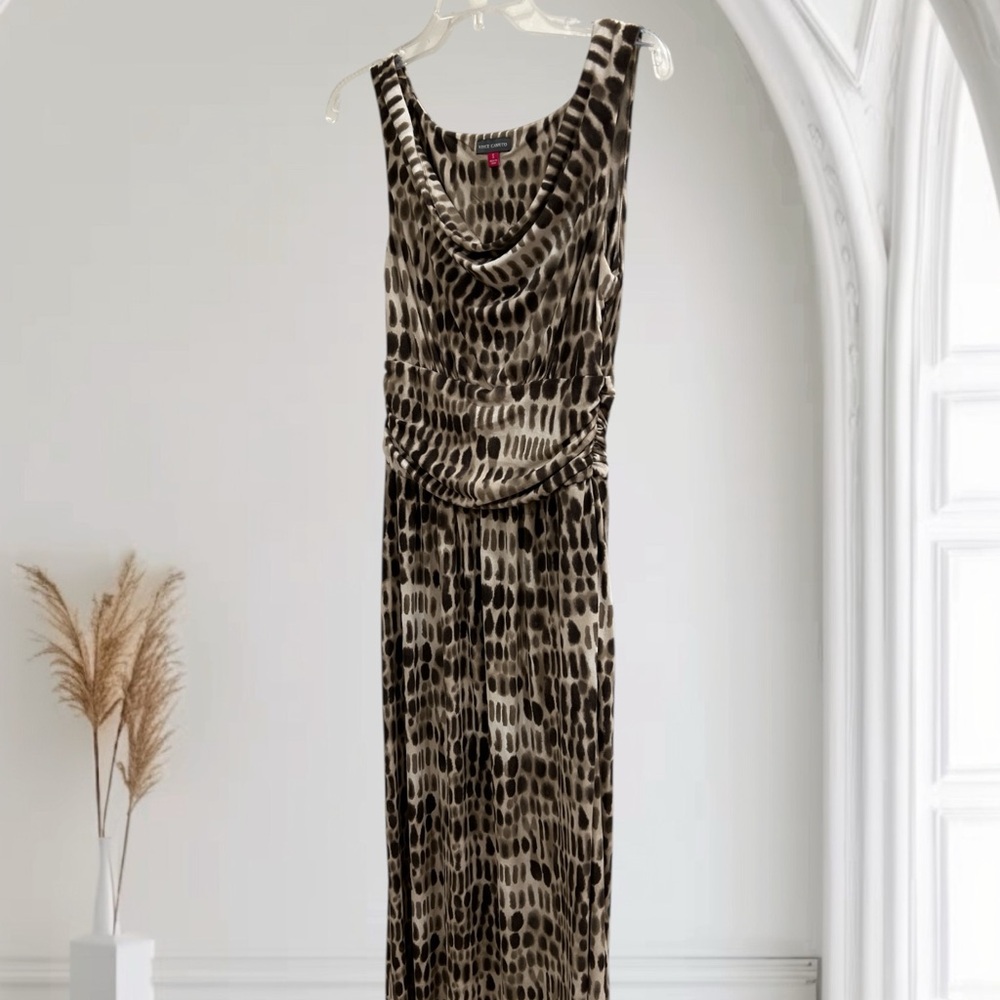 Vince Camuto Leopard Print Maxi Dress